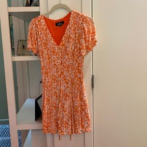 NEVER WORN - Lulus Orange Sundress